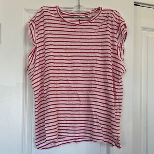 Vineyard Vines Pink and White Striped Top